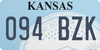 KS license plate 094BZK