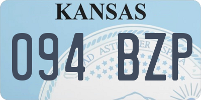 KS license plate 094BZP