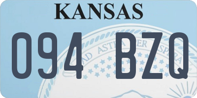 KS license plate 094BZQ