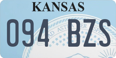 KS license plate 094BZS