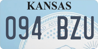 KS license plate 094BZU