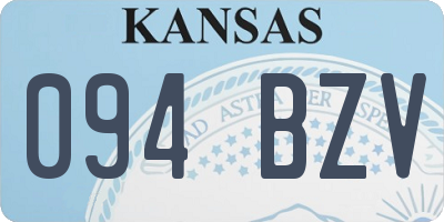 KS license plate 094BZV