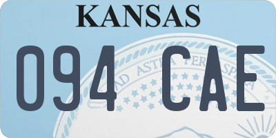 KS license plate 094CAE