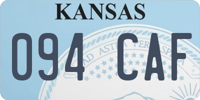 KS license plate 094CAF
