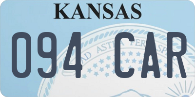 KS license plate 094CAR