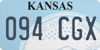 KS license plate 094CGX