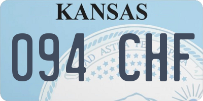 KS license plate 094CHF