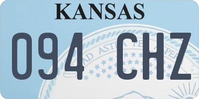 KS license plate 094CHZ