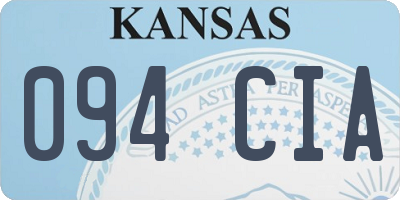 KS license plate 094CIA