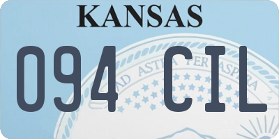 KS license plate 094CIL