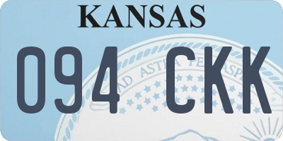 KS license plate 094CKK