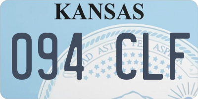 KS license plate 094CLF