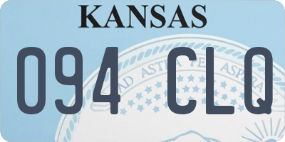 KS license plate 094CLQ