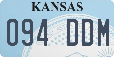 KS license plate 094DDM