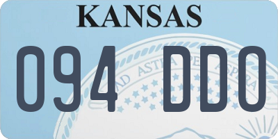 KS license plate 094DDO