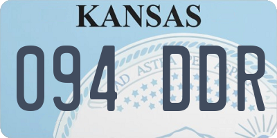 KS license plate 094DDR