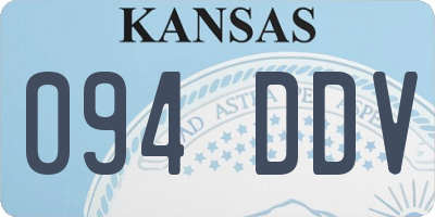 KS license plate 094DDV