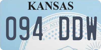 KS license plate 094DDW