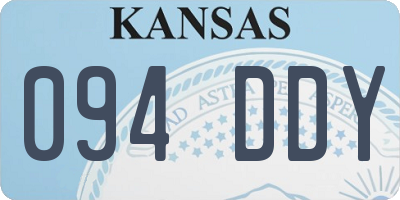 KS license plate 094DDY