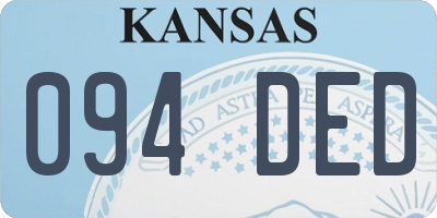 KS license plate 094DED
