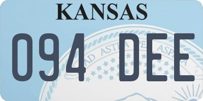 KS license plate 094DEE
