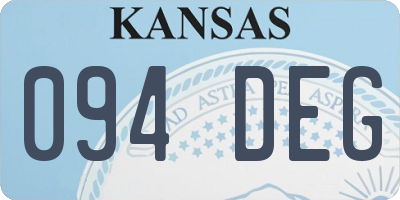 KS license plate 094DEG