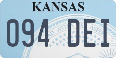 KS license plate 094DEI