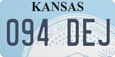 KS license plate 094DEJ