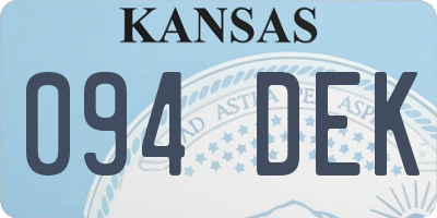 KS license plate 094DEK