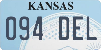 KS license plate 094DEL