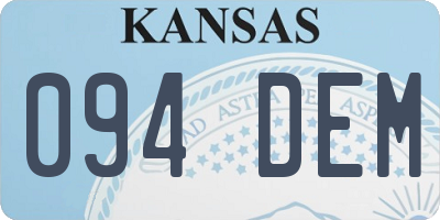 KS license plate 094DEM