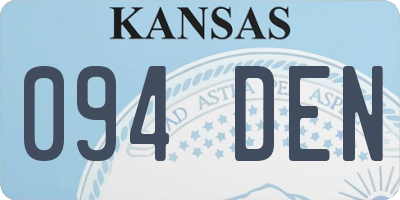 KS license plate 094DEN