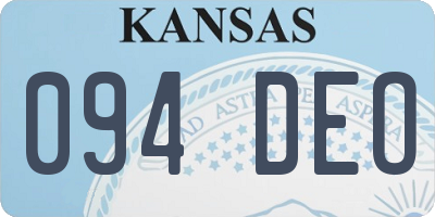 KS license plate 094DEO
