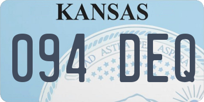 KS license plate 094DEQ