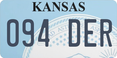 KS license plate 094DER