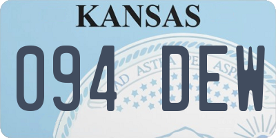 KS license plate 094DEW