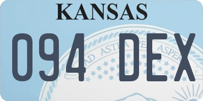 KS license plate 094DEX