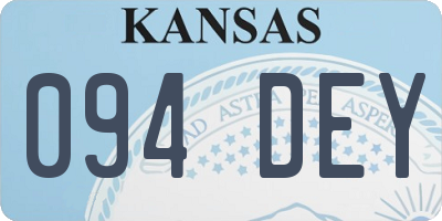 KS license plate 094DEY