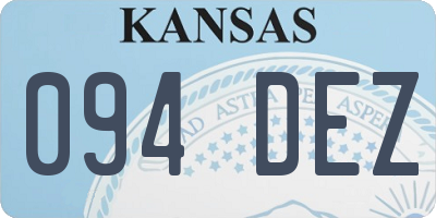 KS license plate 094DEZ