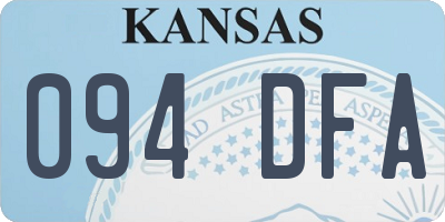 KS license plate 094DFA