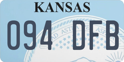 KS license plate 094DFB