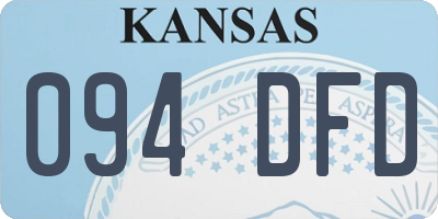 KS license plate 094DFD