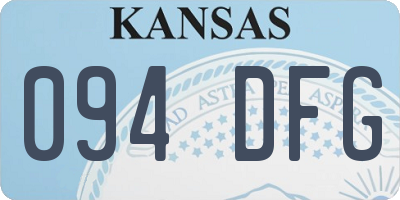 KS license plate 094DFG