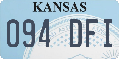 KS license plate 094DFI