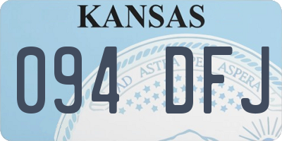KS license plate 094DFJ