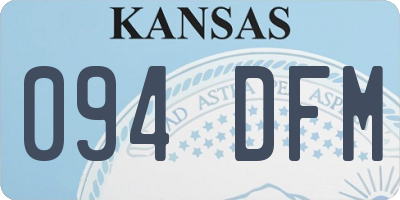 KS license plate 094DFM