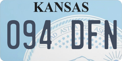 KS license plate 094DFN
