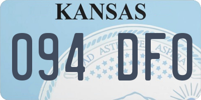 KS license plate 094DFO