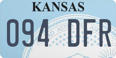 KS license plate 094DFR