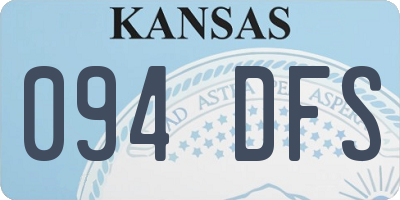 KS license plate 094DFS